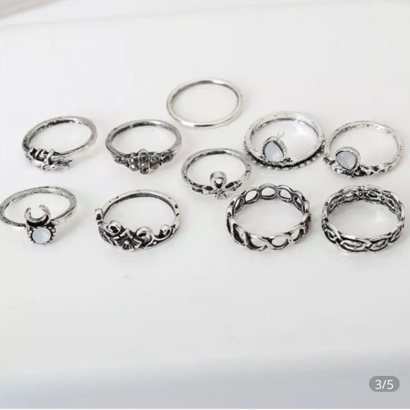 🆕 Midi Ring Knuckle Ring Set - Picture 2 of 2